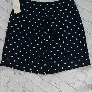 Stylish Black Skirt with White Polka Dots